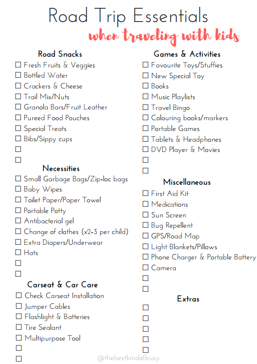 Car Care Kit & Road Trip Essentials Checklist – the best kind of busy